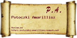 Potoczki Amarillisz névjegykártya